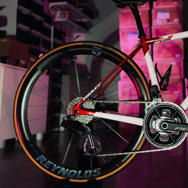 RIDLEY HELIUM - White/Red x Sram Rival Etap AXS Disc