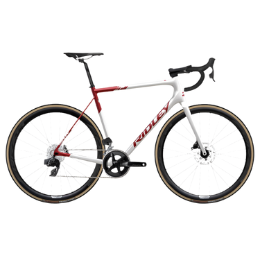 RIDLEY HELIUM - White/Red x Sram Rival Etap AXS Disc