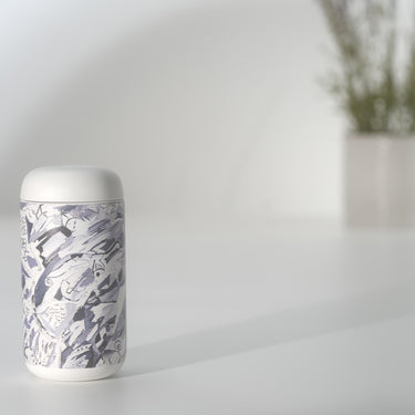 ART:DIS Ceramic Travel Mug – Monochrome by Joshua Tang